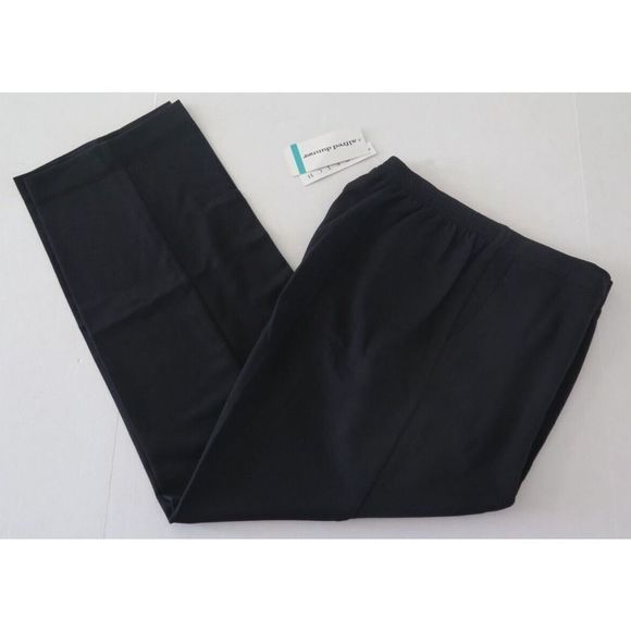 Alfred Dunner 20109 001 Women's Sz 16 Black Proportioned Medium Length Pants - Picture 7 of 8